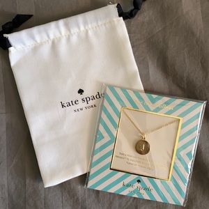 New Kate Spade J Initial Necklace